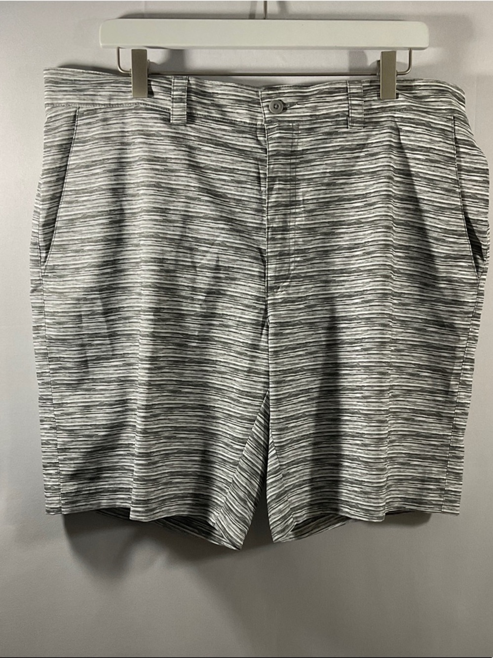PGA Tour Gray Space-Dye Performance Shorts